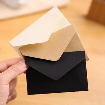 20/40/80PCS Classical White Black Kraft Blank Mini Paper Window Φάκελοι Προσκλητήριο γάμου Φάκελος δώρου