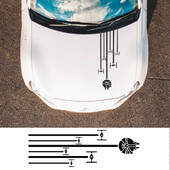 1 sada nálepiek na kryt kapoty auta, auto vinylová fólia, PVC, vtipné obtlačky, grafika, DIY styling, dekorácia, dekorácia, tuning auta, príslušenstvo