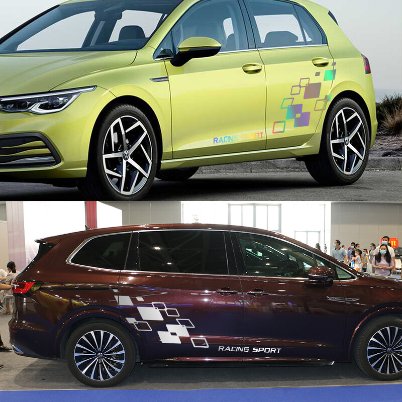 Naljepnica za rešetke za utrke automobila za Volkswagen-POLO Golf CC GTI-R LINE-R WRC-TSI Dekoracija bočnih vrata karoserije automobila Vinilna naljepnica DIY naljepnica