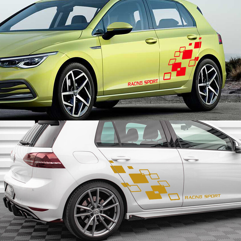 Naljepnica za rešetke za utrke automobila za Volkswagen-POLO Golf CC GTI-R LINE-R WRC-TSI Dekoracija bočnih vrata karoserije automobila Vinilna naljepnica DIY naljepnica