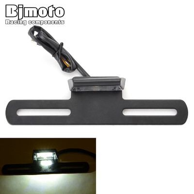 1db 12V 1W motorkerékpár alumínium rendszámtábla tartó konzoltartó tartó fehér 3 LED fény motorrobogó rendszámtábla lámpa