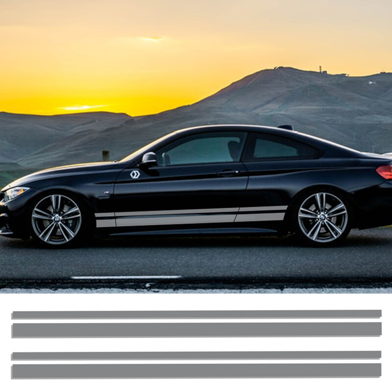 2 vnt Universalus automobilio šoninio kėbulo juosmens linijos lipdukas Automobilių priedai, skirti Suzuki Volvo Tesla Skoda VW Volkswagen Smart Seat Subaru