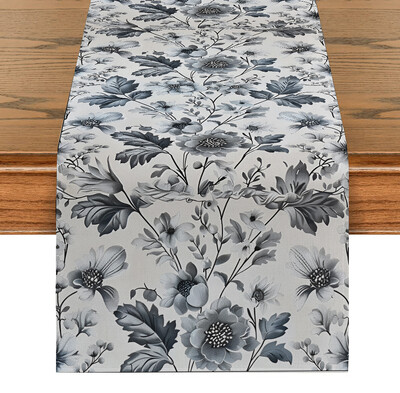 Rašalas Gėlių augalų stalo bėgikai Virtuvės stalo dekoras Sodybos namas Plaunamas valgomojo stalo bėgikas Šventinių vakarėlių vestuvių papuošalai