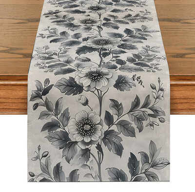 Rašalas Gėlių augalų stalo bėgikai Virtuvės stalo dekoras Sodybos namas Plaunamas valgomojo stalo bėgikas Šventinių vakarėlių vestuvių papuošalai