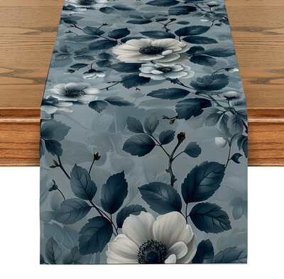 Rašalas Gėlių augalų stalo bėgikai Virtuvės stalo dekoras Sodybos namas Plaunamas valgomojo stalo bėgikas Šventinių vakarėlių vestuvių papuošalai