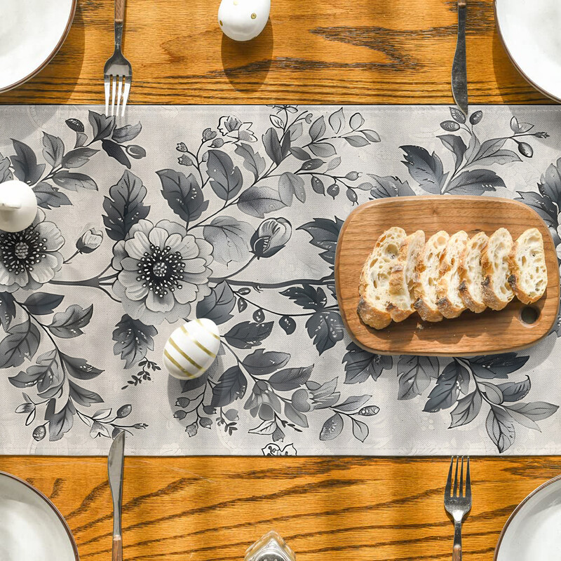 Rašalas Gėlių augalų stalo bėgikai Virtuvės stalo dekoras Sodybos namas Plaunamas valgomojo stalo bėgikas Šventinių vakarėlių vestuvių papuošalai