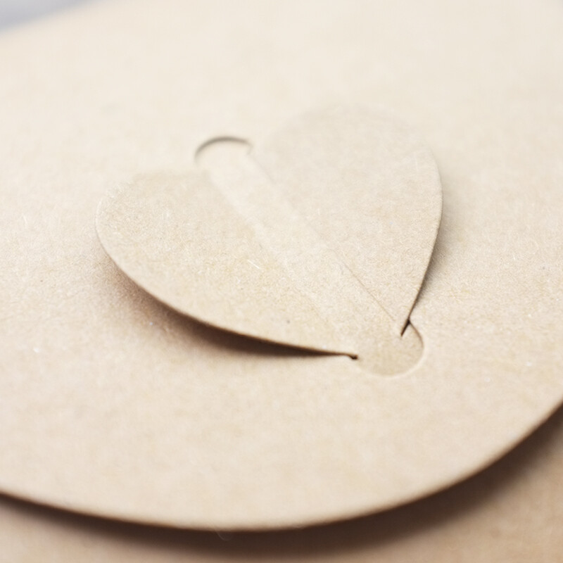 (10 бр./партида) 13*13cm ретро квадратна сърце катарама CD пликове от крафт хартия CD чанти