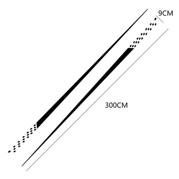 2PCS Универсален автомобилен декор на линията на талията Винилов стикер Автоаксесоари за Suzuki Volvo Tesla Skoda VW Volkswagen Seat Subaru Toyota