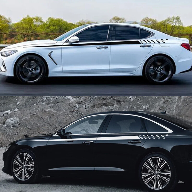 2 buc. Autocolant de vinil decorativ pentru linia taliei universale pentru mașină, accesorii auto pentru Suzuki Volvo Tesla Skoda VW Volkswagen Seat Subaru Toyota