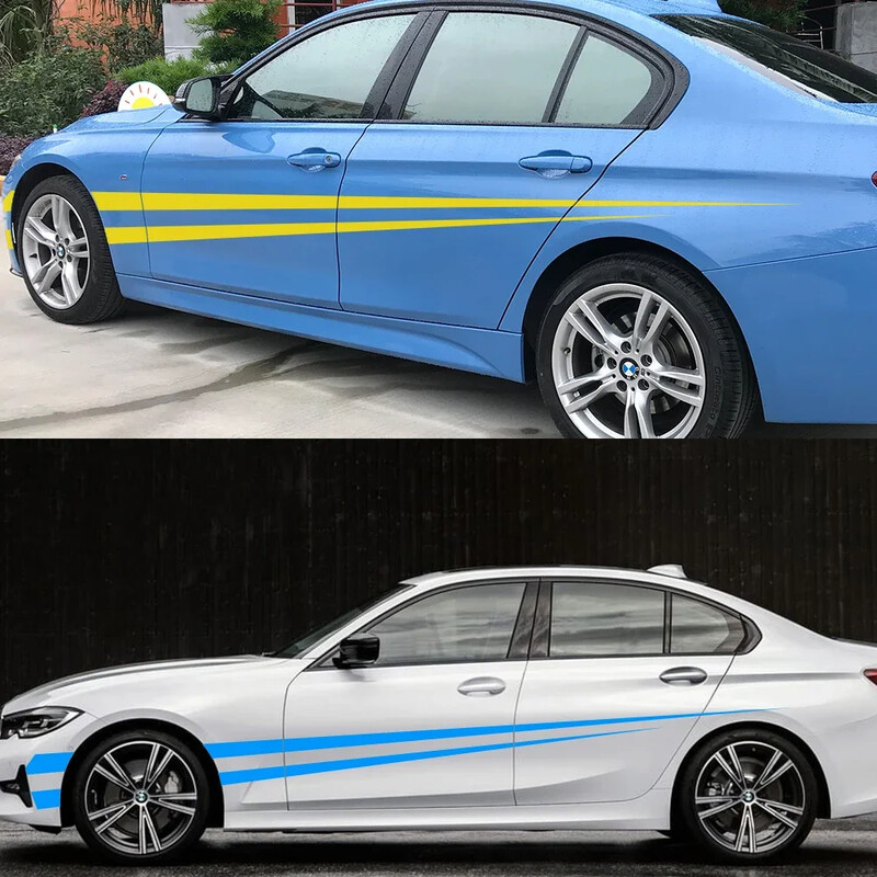 Univerzális karosszéria hosszú csíkos dekormatrica autótartozékok Suzuki Volvo Tesla Skoda VW Volkswagen Seat Subaru Toyota-hoz