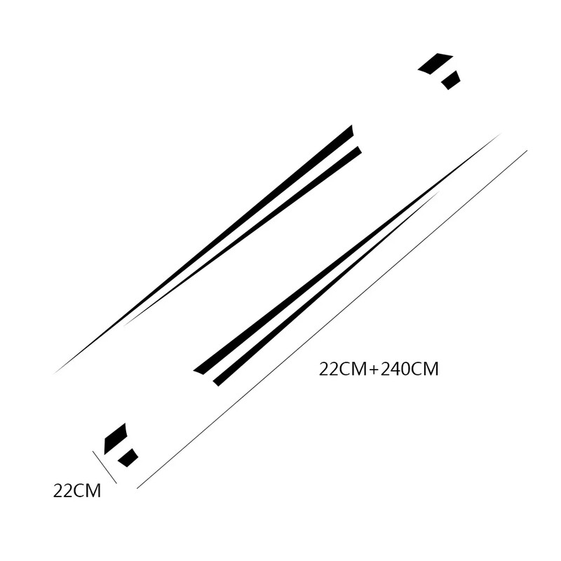 Univerzális karosszéria hosszú csíkos dekormatrica autótartozékok Suzuki Volvo Tesla Skoda VW Volkswagen Seat Subaru Toyota-hoz