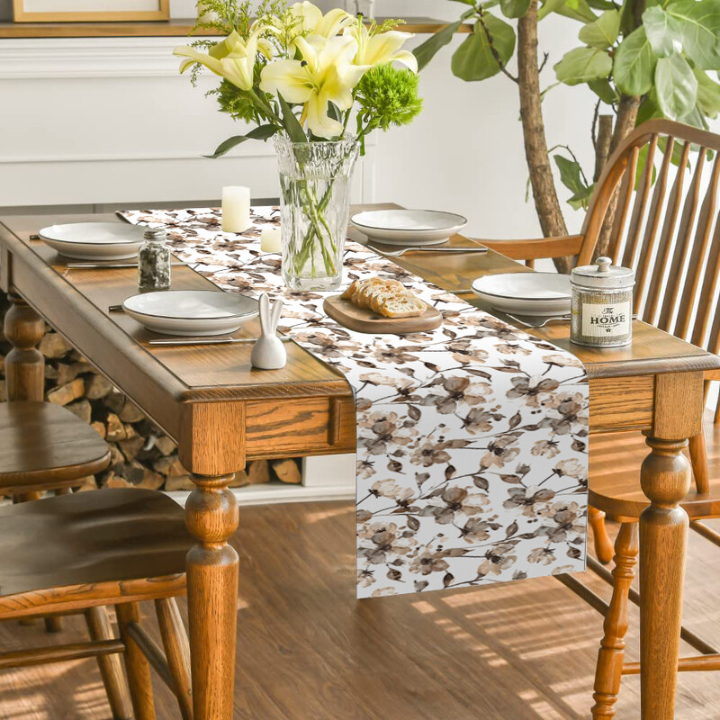 Tinta és virág Asztalfutó Konyha Étkező Dekoráció Asztalfutók Ünnepi dekorációk Szobadekoráció