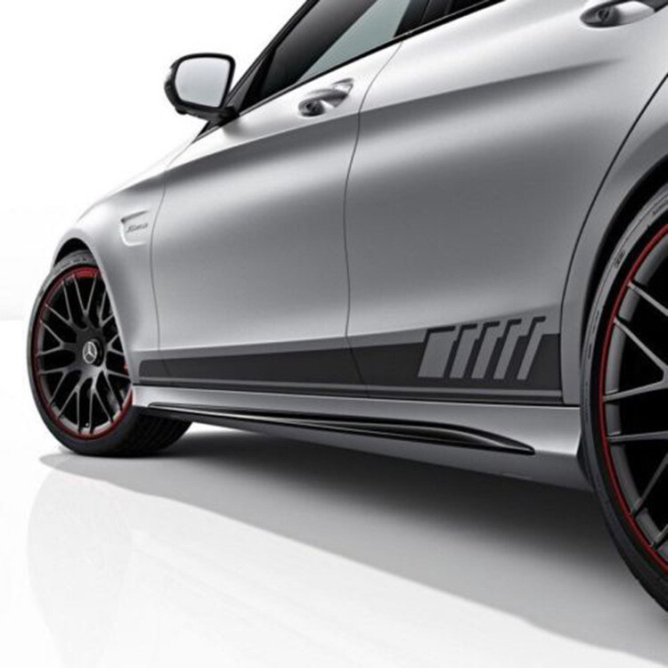 Auto küljekleebised Wrac Racing Stripes jaoks Audi Ford BMW Toyota Honda Mercedes Benz Auto vinüülkile kere uksetarvikute kleebised