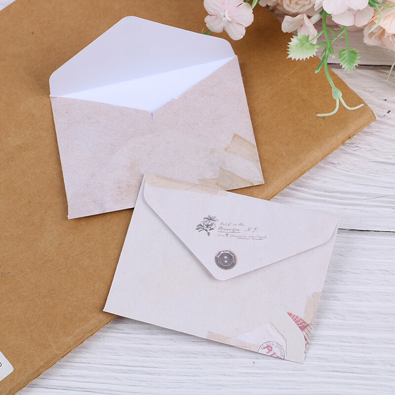 12 бр./лот 12 дизайна Хартиени пликове Сладки мини пликове Ретро европейски стил