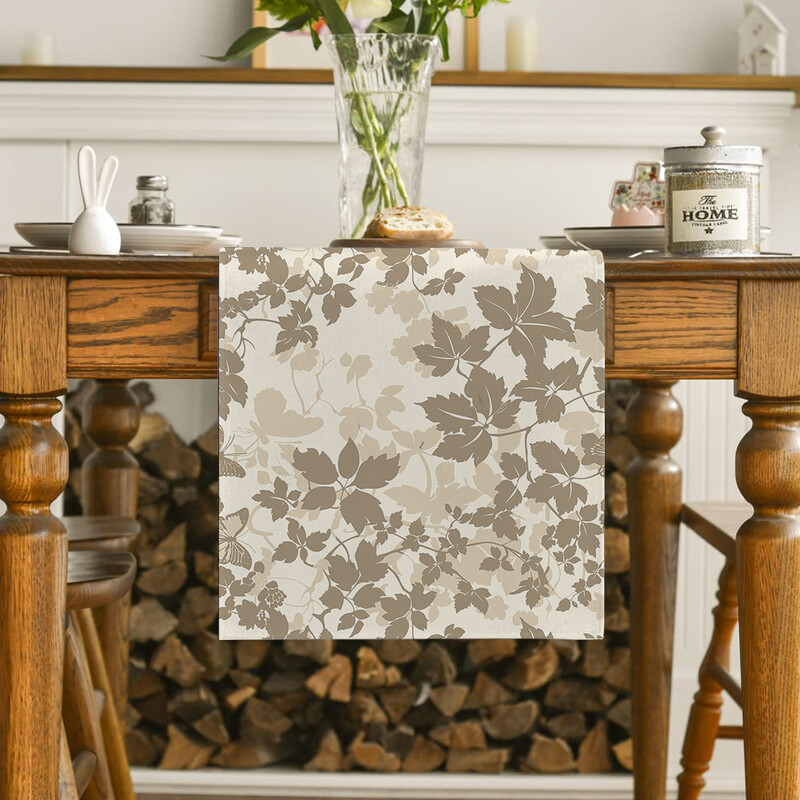 Rastliny Kvety Lístie Jednoduchý prestieradlo na stôl Dekorácia kuchynského stola Farmárske prestieradlo na jedálenský stôl Svadobné dekorácie na večierky