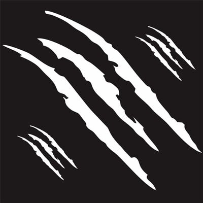 Autóstílus Ghost Claw Karccsíkos Jelek Fényszórómatrica Vinil Matrica Auto Body Dekor Matricák PVC Faragás Vinil Matrica