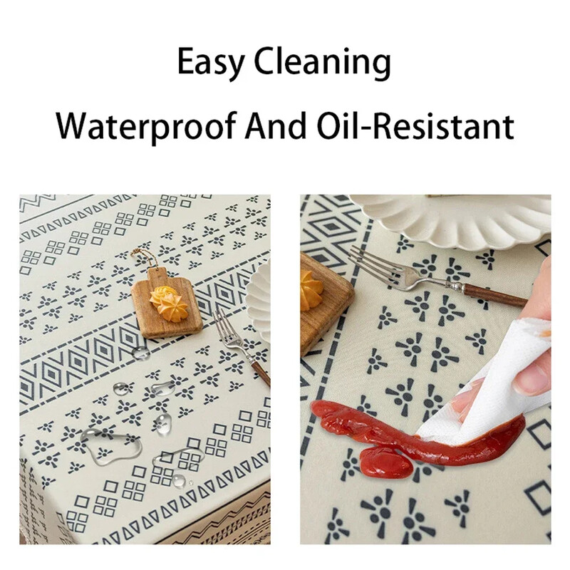 Bohemian Tassels terítő Vízálló és olajálló terítő Mosható terítő Teaasztal étkezőasztal dekoráció