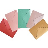 10 ks obálok s písmenami, vlnité perleťové trojuholníkové obálky, svadobné oznámenia, kancelárske, DIY, darček na párty, obrad, trávovozelené 11*16cm