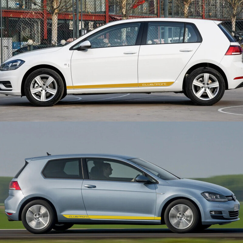 Za Volkswagen VW Golf 7 5 4 3 6 2 1 MK7 MK5 MK2 MK6 MK4 MK1 MK3 GTI 2PCS/Set Bočna grafika vrata automobila Vinilne naljepnice Dodatna oprema
