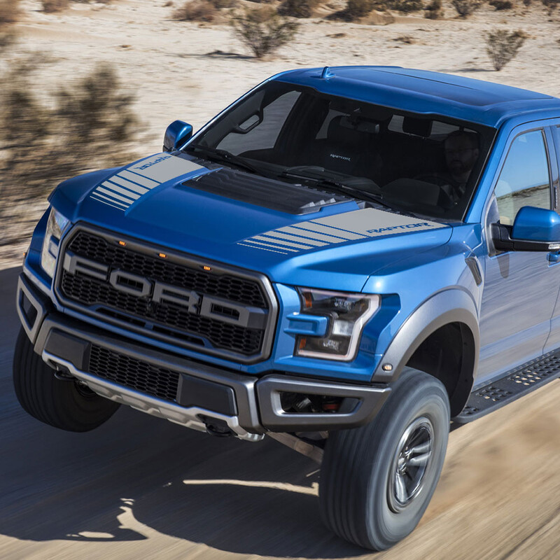 2 DB autó motorháztető matricák Ford Ranger Raptor F150 F-150 2.7 V6 2015-2020 Pickup Autótartozékok Vinyl film matricák