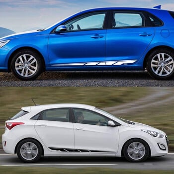 Για Hyundai I30 I 30 N Line 30n Sedan GT Αυτοκόλλητο Αυτοκινήτου Πλαϊνή πόρτας Γραφικά Αθλητικές ρίγες Διακόσμηση Αξεσουάρ Decal Tuning