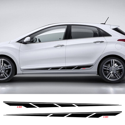 Hyundai I30 I 30 N Line 30n Sedan GT autómatrica autóhoz, autó ajtó oldalsó grafika Sport csíkok dekoráció matrica tuning tartozékok