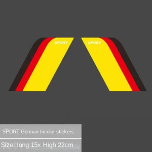 Automašīnas riteņu uzacu rotājums ielīmēts lapu dēlis SPORT modificēta trīs krāsu uzlīme personības radošs ēnojums dekoratīvs auto stic