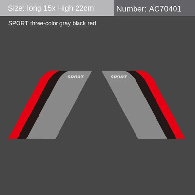 Automašīnas riteņu uzacu rotājums ielīmēts lapu dēlis SPORT modificēta trīs krāsu uzlīme personības radošs ēnojums dekoratīvs auto stic