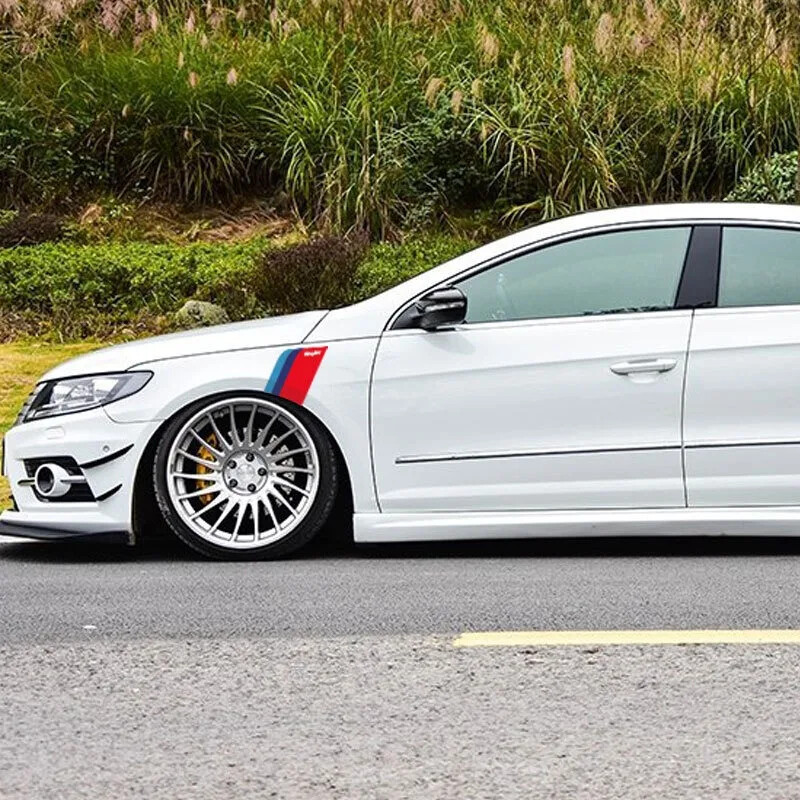 Automašīnas riteņu uzacu rotājums ielīmēts lapu dēlis SPORT modificēta trīs krāsu uzlīme personības radošs ēnojums dekoratīvs auto stic