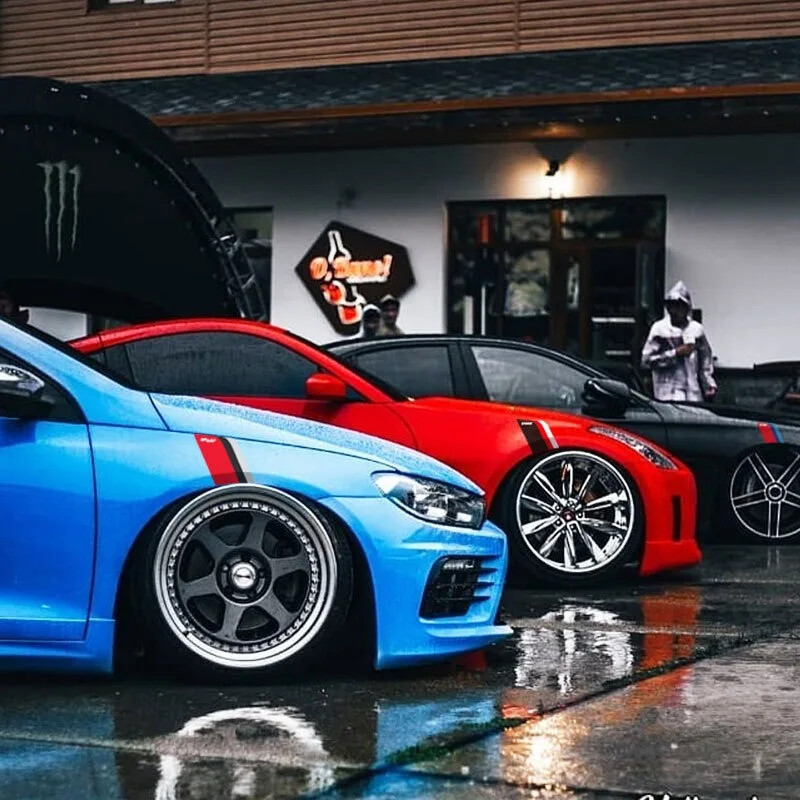 Automašīnas riteņu uzacu rotājums ielīmēts lapu dēlis SPORT modificēta trīs krāsu uzlīme personības radošs ēnojums dekoratīvs auto stic