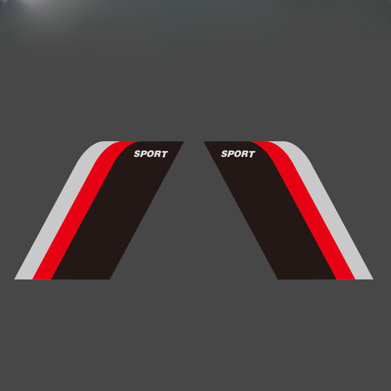 Automašīnas riteņu uzacu rotājums ielīmēts lapu dēlis SPORT modificēta trīs krāsu uzlīme personības radošs ēnojums dekoratīvs auto stic