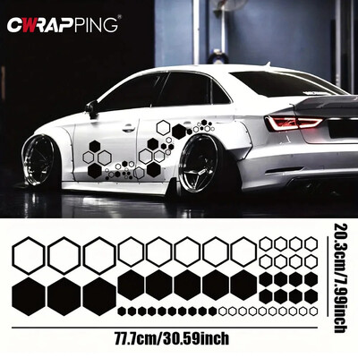 Autós ajtómatricák Vinyl hatszögletű méhsejt matricák Auto Body Tuning matricák univerzális autós méhsejt tuning matricákhoz