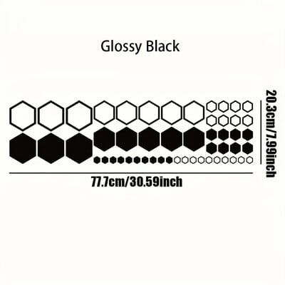 Αυτοκόλλητα πόρτας αυτοκινήτου Vinyl Hexagon Honeycomb Αυτοκόλλητα Auto Body Tuning Αυτοκόλλητα για Universal Auto Honeycomb Tuning Decal Αξεσουάρ