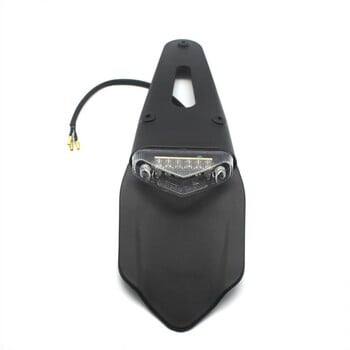 1 τεμάχιο μοτοσικλέτας Universal 12V LED οπίσθιο φωτιστικό φρένων με βάση στήριξης πινακίδας κυκλοφορίας στο πίσω φτερό για Enduro ποδήλατο εκτός δρόμου