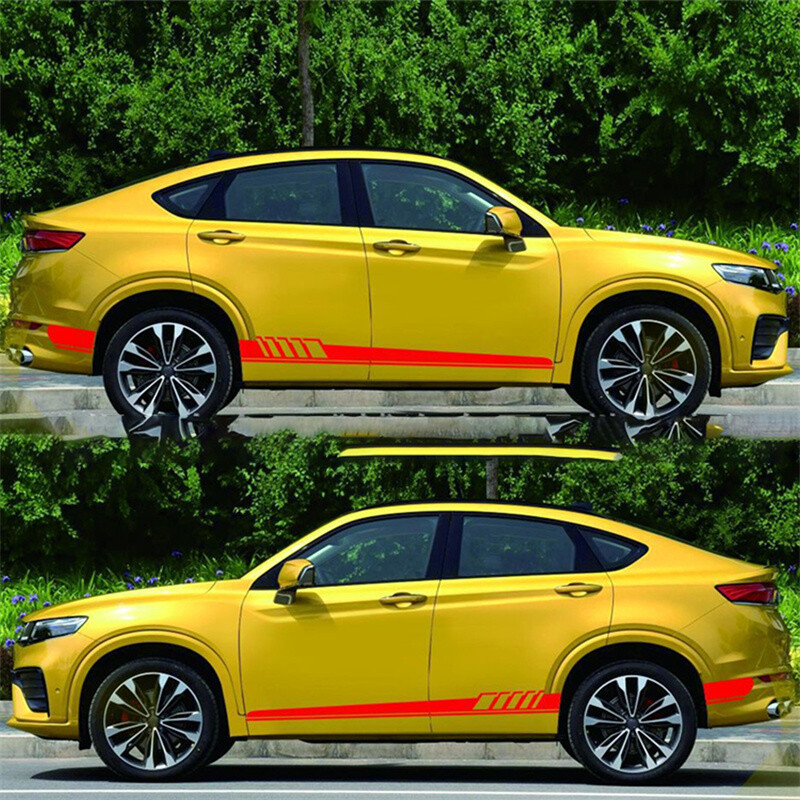 1 par naljepnica s bočne strane karoserije automobila Trkaće pruge Vozila Automobili Univerzalne naljepnice Vanjski ukrasi Dodatna oprema