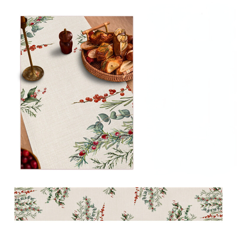 Crăciun, iarnă, eucalipt, pânză de masă, piesă centrală de nuntă pentru măsuță de cafea