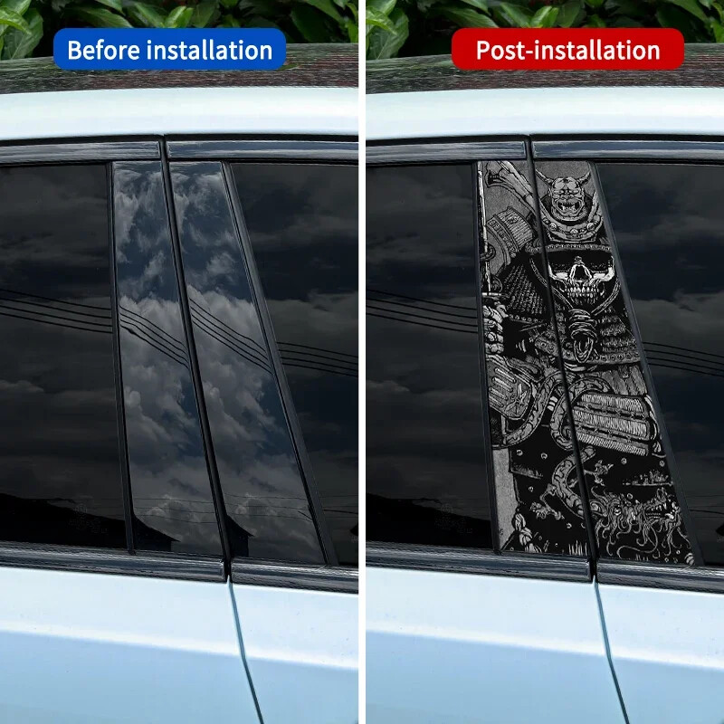 1 buc/2 buc. Autocolante pentru mașină în stil JDM, autocolant pentru stâlp central auto, autocolante de vinil pentru stâlp B, acoperire, zgârieturi, decoruri pentru vehicule