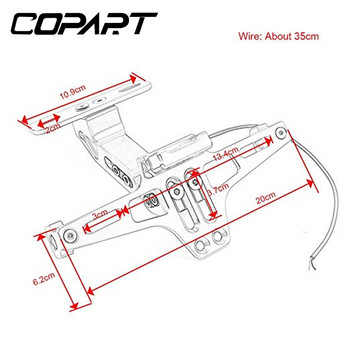 Για Kawasaki NINJA 250R 300 ER6 650 1000 ZX6 ZX7 ZX9 ZX10 ZX12 ZX14 Universal πίσω βάσης βάσης πινακίδας κυκλοφορίας Φωτισμός πλαισίου LED