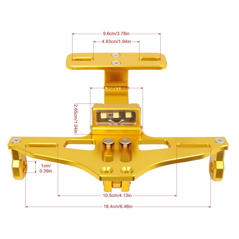За Kawasaki NINJA 250R 300 ER6 650 1000 ZX6 ZX7 ZX9 ZX10 ZX12 ZX14 Универсална рамка за монтиране на заден регистрационен номер LED светлина