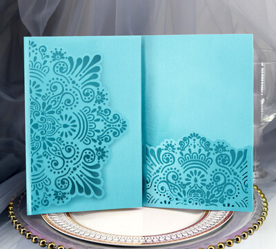 10 tk 13 värvi laseriga lõigatud Noble Flora kutsed kaart Elegantne pits eelistus ümbrikud pulmapeo sisustus