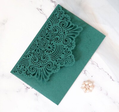 10 tk 13 värvi laseriga lõigatud Noble Flora kutsed kaart Elegantne pits eelistus ümbrikud pulmapeo sisustus