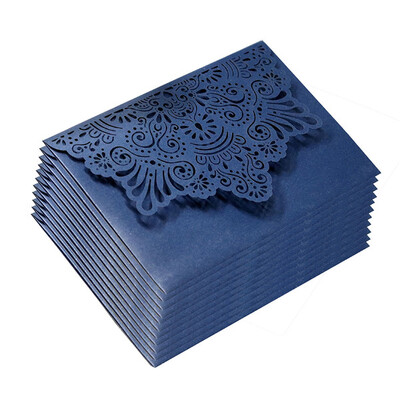 10 tk 13 värvi laseriga lõigatud Noble Flora kutsed kaart Elegantne pits eelistus ümbrikud pulmapeo sisustus