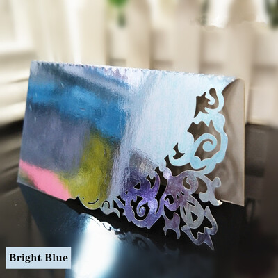 10/50/100 tk Õõnes Luksuslik laud Nimi Kohakaardid Pulmad Jõulud Sünnipäevapeo Kutsekaardid Lauakaunistus 5Z