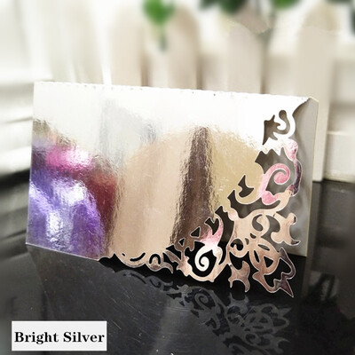 10/50/100 tk Õõnes Luksuslik laud Nimi Kohakaardid Pulmad Jõulud Sünnipäevapeo Kutsekaardid Lauakaunistus 5Z