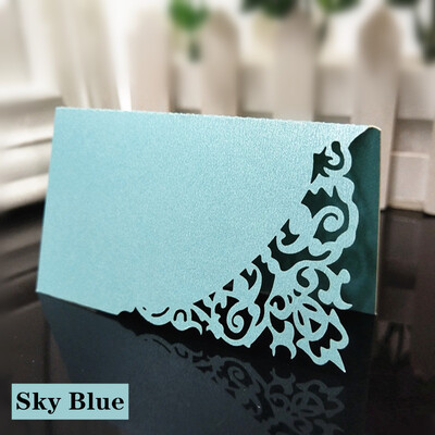 10/50/100 tk Õõnes Luksuslik laud Nimi Kohakaardid Pulmad Jõulud Sünnipäevapeo Kutsekaardid Lauakaunistus 5Z