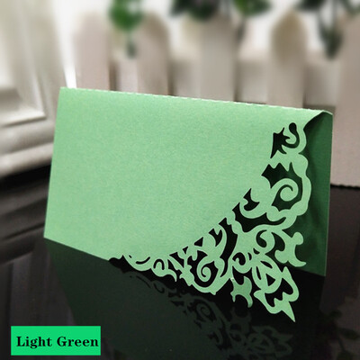 10/50/100 tk Õõnes Luksuslik laud Nimi Kohakaardid Pulmad Jõulud Sünnipäevapeo Kutsekaardid Lauakaunistus 5Z