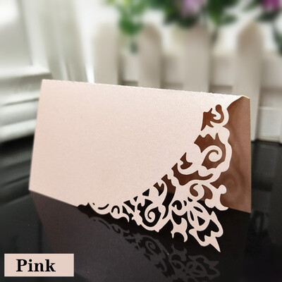 10/50/100 tk Õõnes Luksuslik laud Nimi Kohakaardid Pulmad Jõulud Sünnipäevapeo Kutsekaardid Lauakaunistus 5Z