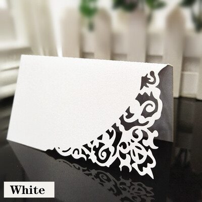 10/50/100 tk Õõnes Luksuslik laud Nimi Kohakaardid Pulmad Jõulud Sünnipäevapeo Kutsekaardid Lauakaunistus 5Z