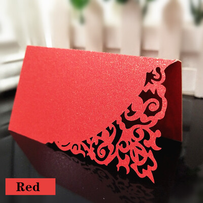 10/50/100 tk Õõnes Luksuslik laud Nimi Kohakaardid Pulmad Jõulud Sünnipäevapeo Kutsekaardid Lauakaunistus 5Z