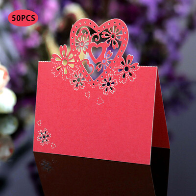 50vnt Vietos atvirukai Vestuvių vakarėlio dekoravimas Stalo dekoras Lentelės pavadinimas Pranešimas Sveikinimo atvirukas Renginio Vakarėlio reikmenys Sėdėjimo kortelė